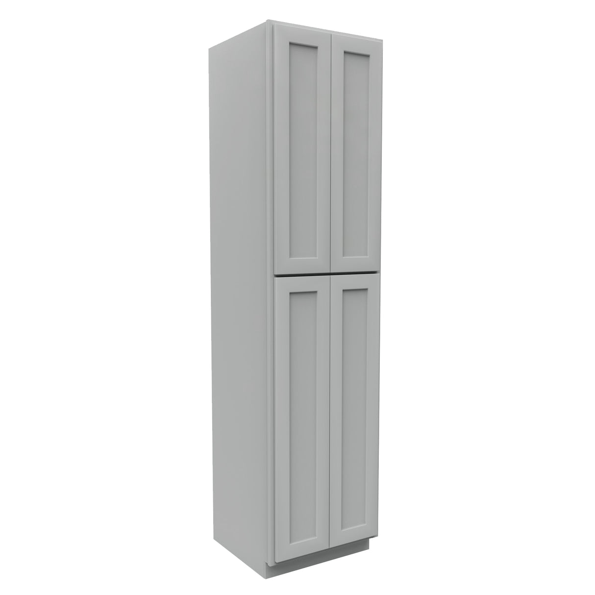 Luxor Misty Grey - Double Door Utility Cabinet | 24"W x 96"H x 24"D