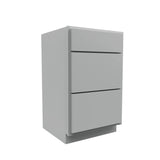 Luxor Misty Grey - 3 Drawer Vanity Cabinet | 21"W x 34.5"H x 21"D