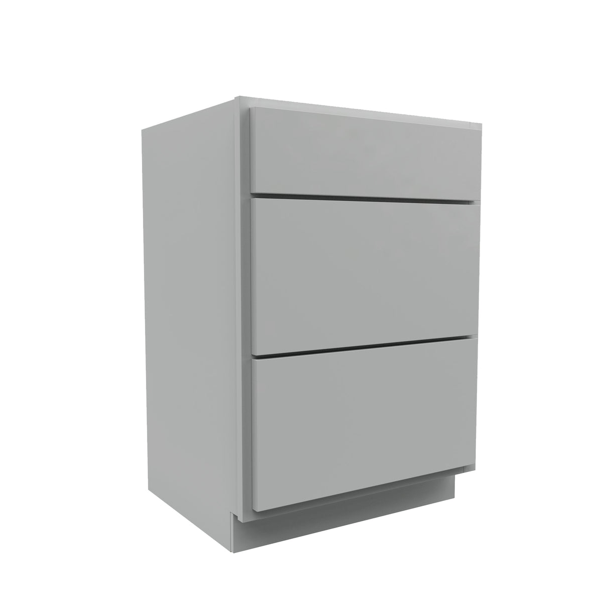 Luxor Misty Grey - 3 Drawer Vanity Cabinet | 24"W x 34.5"H x 21"D