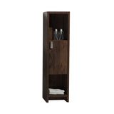 Liyan Elegant Modern Freestanding Bathroom Linen Side Cabinet With Doors & Open Shelves Storage