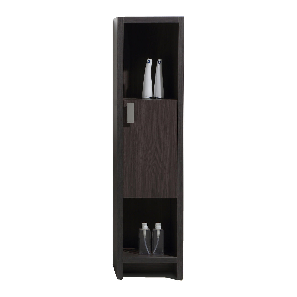 Liyan Elegant Modern Freestanding Bathroom Linen Side Cabinet With Doors & Open Shelves Storage