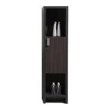 Liyan Elegant Modern Freestanding Bathroom Linen Side Cabinet With Doors & Open Shelves Storage