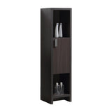 Liyan Elegant Modern Freestanding Bathroom Linen Side Cabinet With Doors & Open Shelves Storage