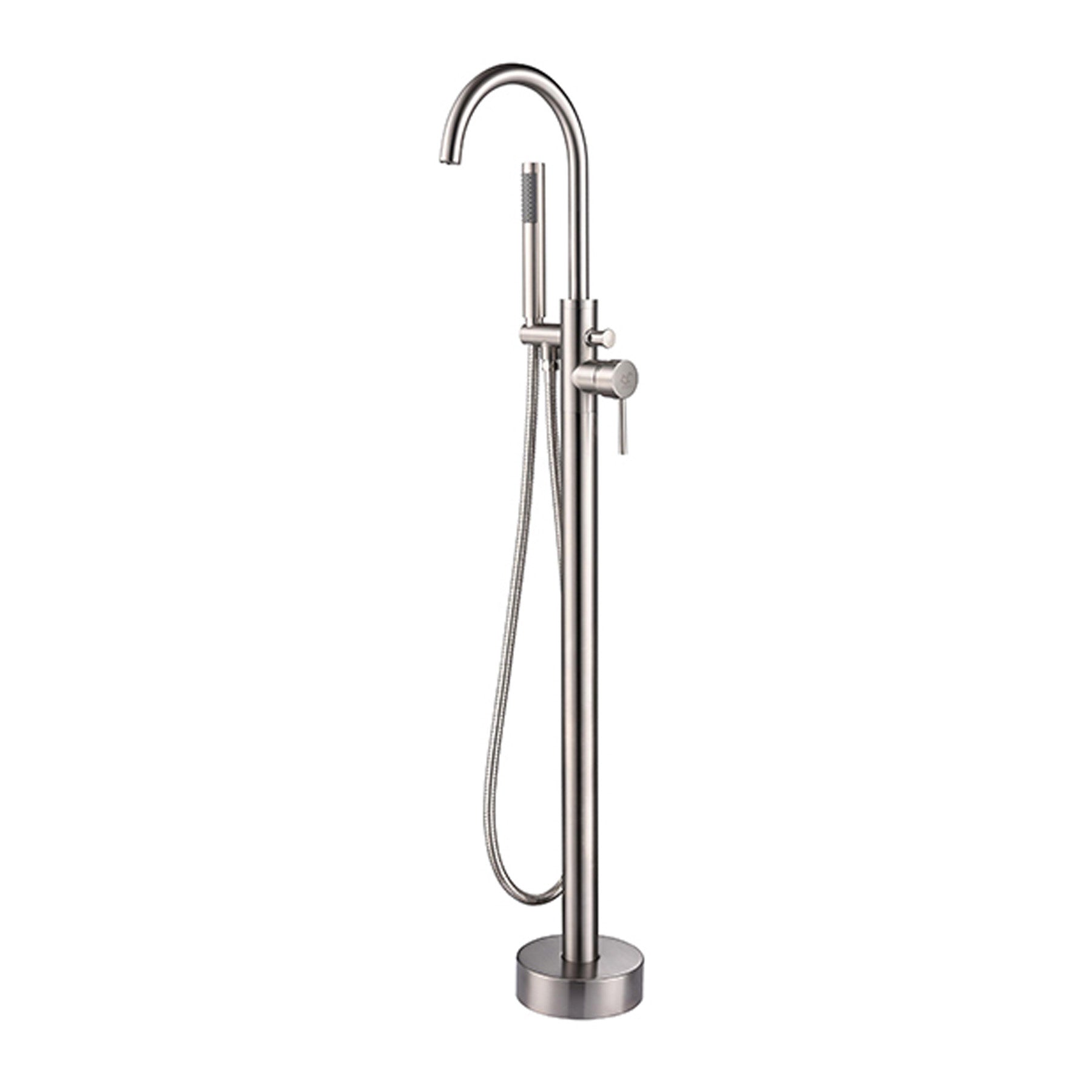 Lago Free Standing Bathtub Filler/Faucet w/ Handheld Showerwand - Brushed Nickel