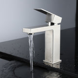 Monte Stainless Steel Single-Handle Single Hole Bathroom Sink Faucet in Gun Metal Finish