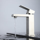 Monte Stainless Steel Single-Handle Single Hole Bathroom Sink Faucet in Gun Metal Finish