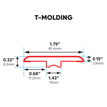 Indoor Delight Water Resistance T-Mold in Castle Forge - 94 Inch