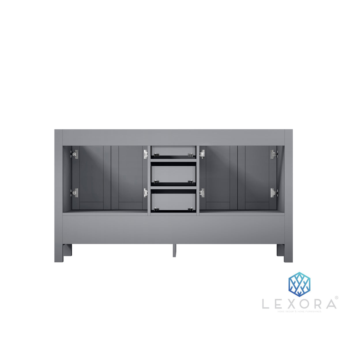 Jacques 60" Distressed Grey Vanity Cabinet Only