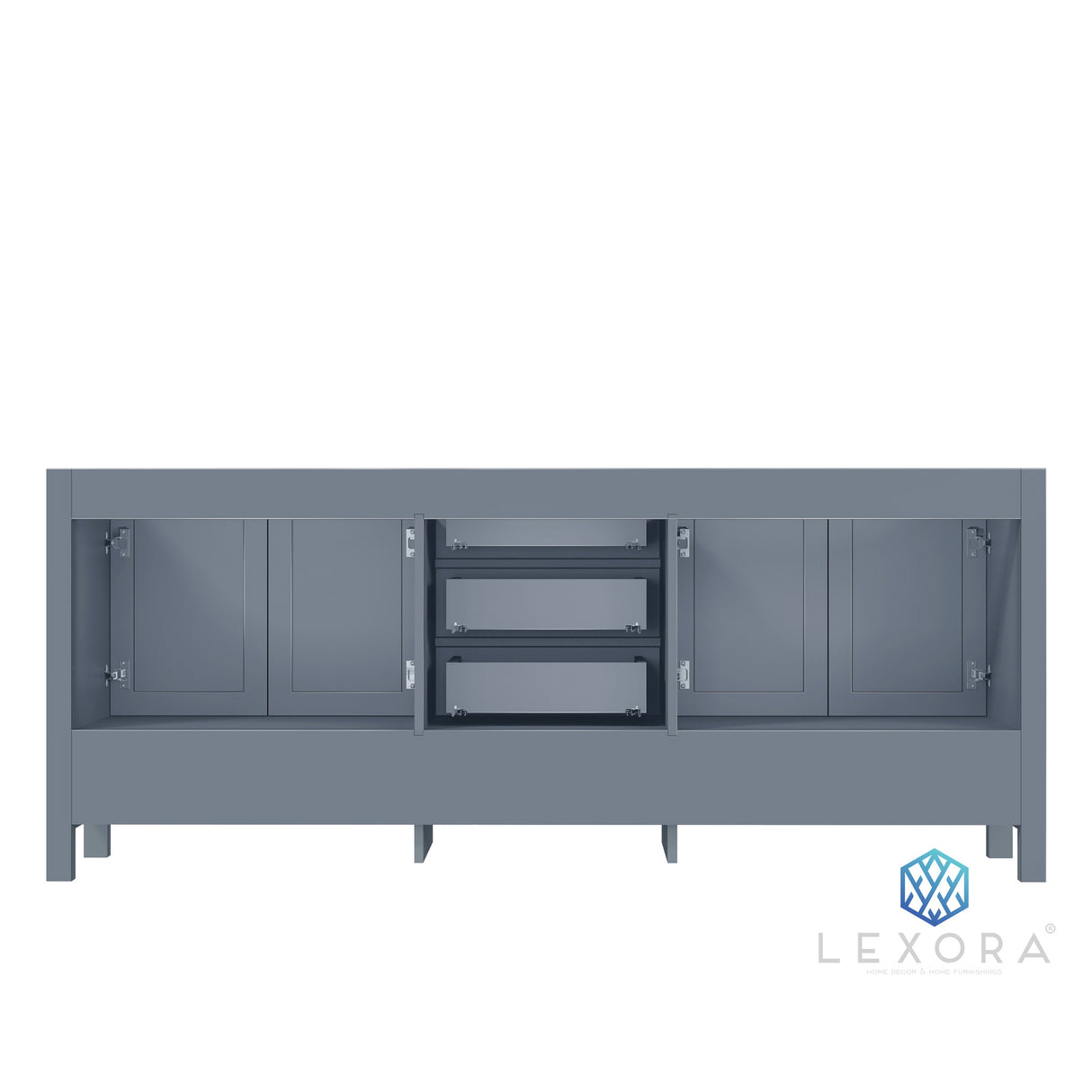 Jacques 80" Dark Grey Vanity Cabinet Only