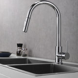 Olivi Brass Kitchen Faucet w/ Pull Down Sprayer - Chrome