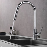 Olivi Brass Kitchen Faucet w/ Pull Down Sprayer - Chrome