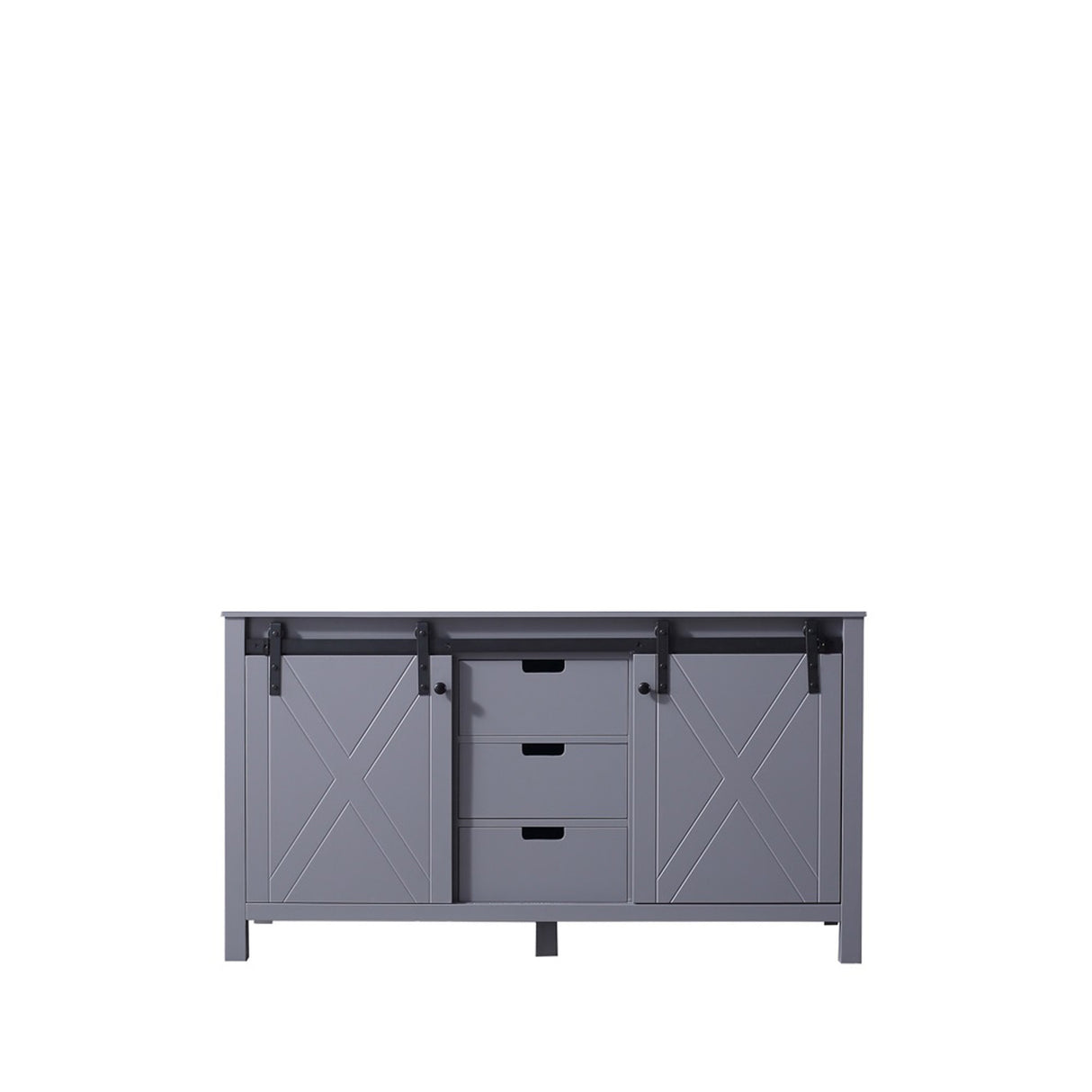 Marsyas 60" Dark Grey Freestanding Bathroom Vanity Cabinet Without Top