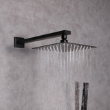 Monte Celo Set, 8" Square Rain Shower and Handheld, Matte Black