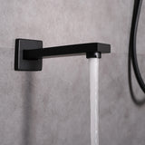 Monte Celo Set, 8" Square Rain Shower and Handheld, Matte Black