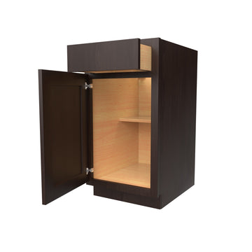 Luxor Espresso - Single Door Base Cabinet | 18"W x 34.5"H x 24"D