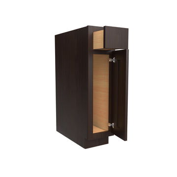 RTA - Luxor Espresso - Single Door Base Cabinet | 9"W x 34.5"H x 24"D