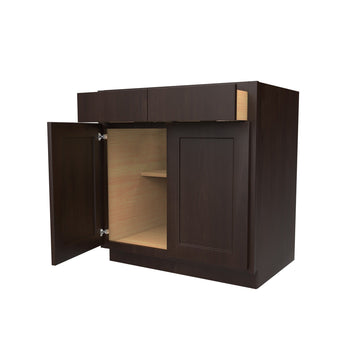 RTA Luxor Espresso - Double Door Base Cabinet | 33