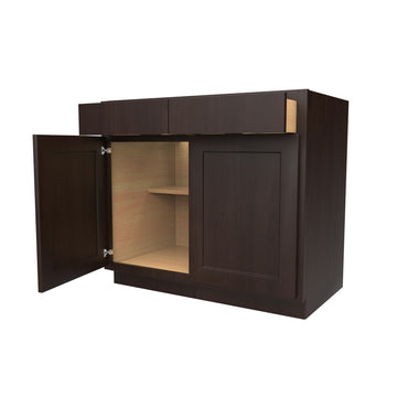 RTA Luxor Espresso - Double Door Base Cabinet | 39"W x 34.5"H x 24"D
