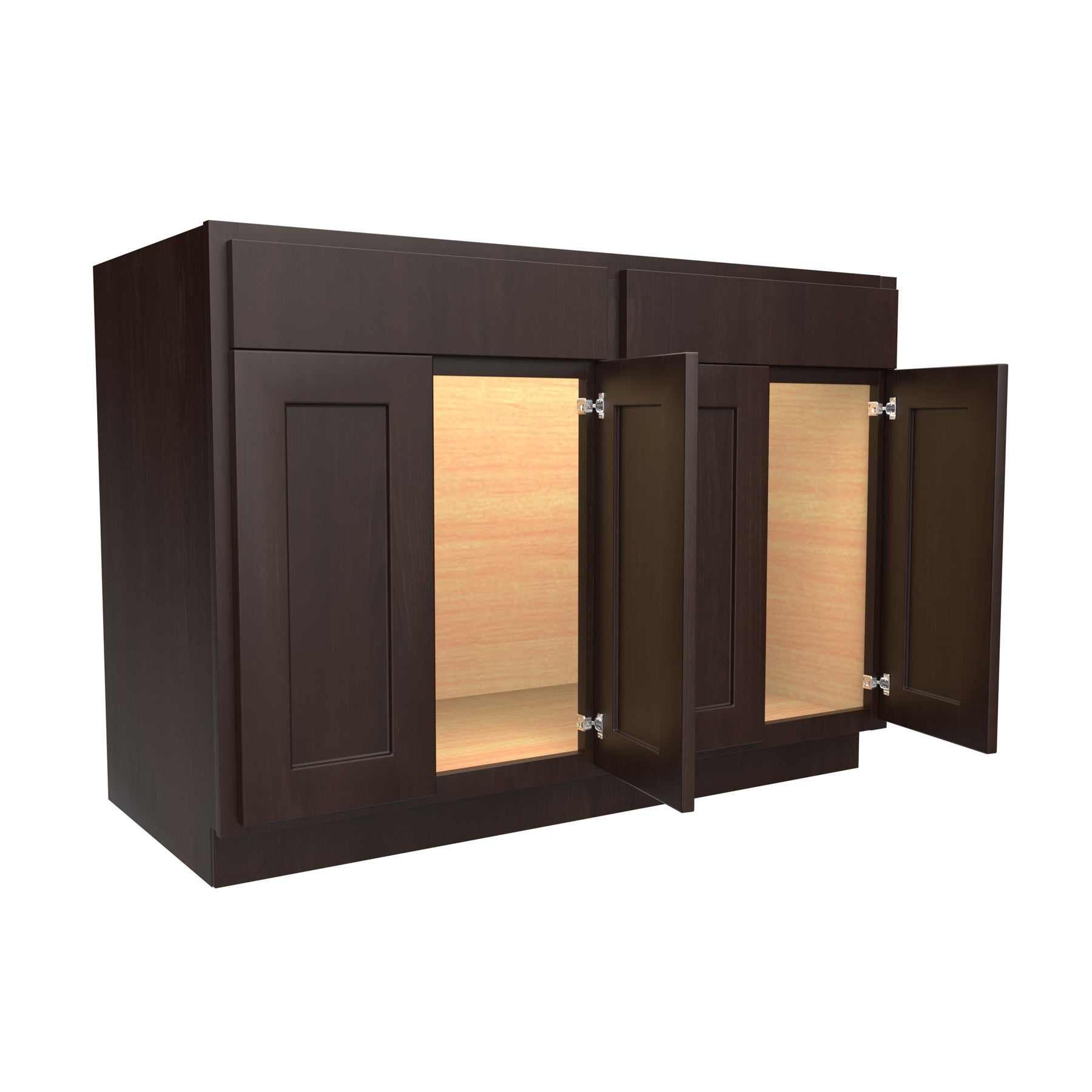 Luxor Espresso - Sink Base Cabinet | 48"W x 34.5"H x 24"D