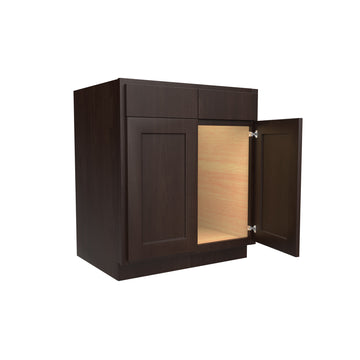 Luxor Espresso - Sink Base Cabinet | 30"W x 34.5"H x 24"D
