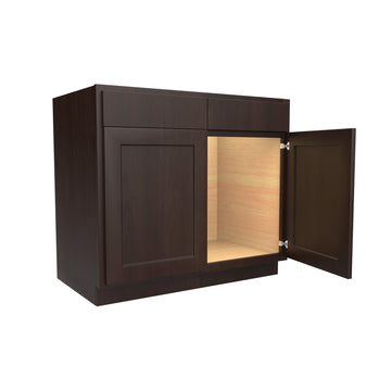 Luxor Espresso - Sink Base Cabinet | 39"W x 34.5"H x 24"D