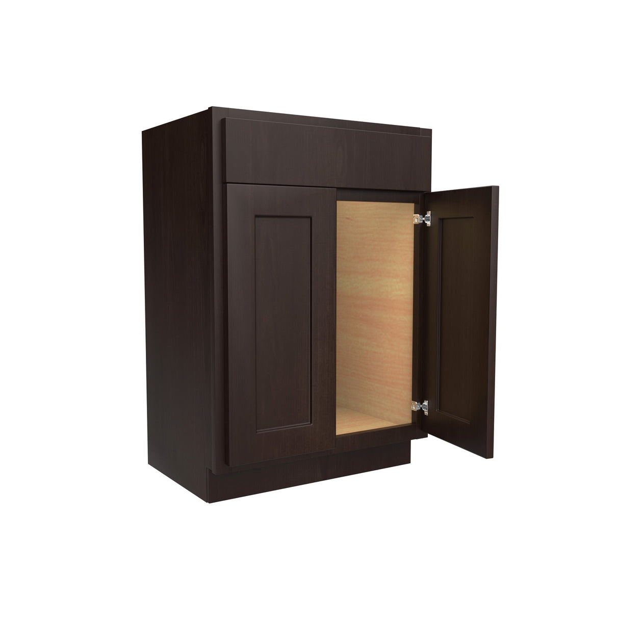 RTA Luxor Espresso - Double Door Vanity Sink Base Cabinet | 24"W x 34.5"H x 21"D