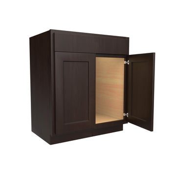 Luxor Espresso - Vanity Sink Base Cabinet | 30"W x 34.5"H x 21"D