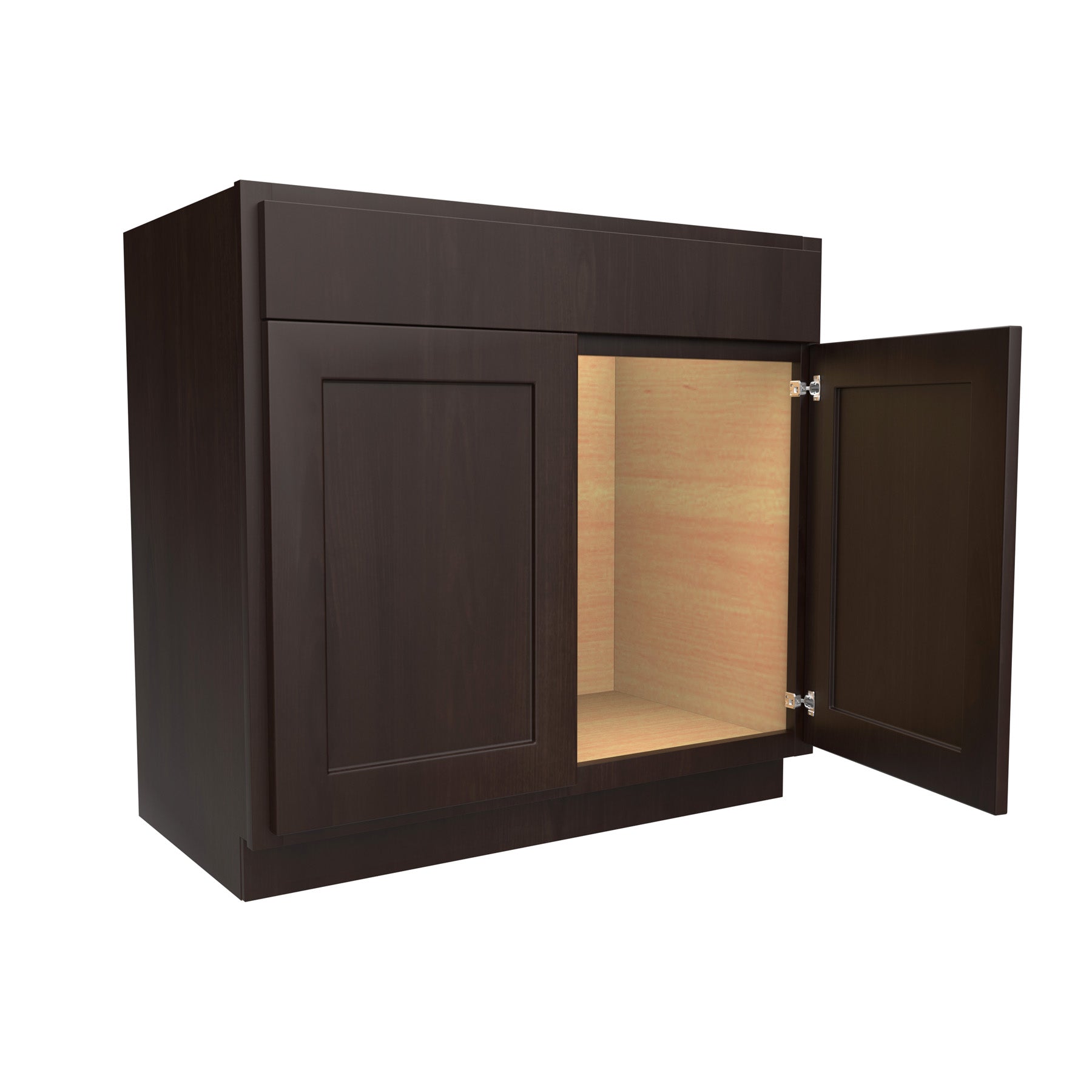 RTA Luxor Espresso - Double Door Vanity Sink Base Cabinet | 36"W x 34.5"H x 21"D