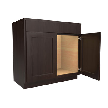 Luxor Espresso - 2 Drawer Vanity Cabinet | 36"W x 34.5"H x 21"D