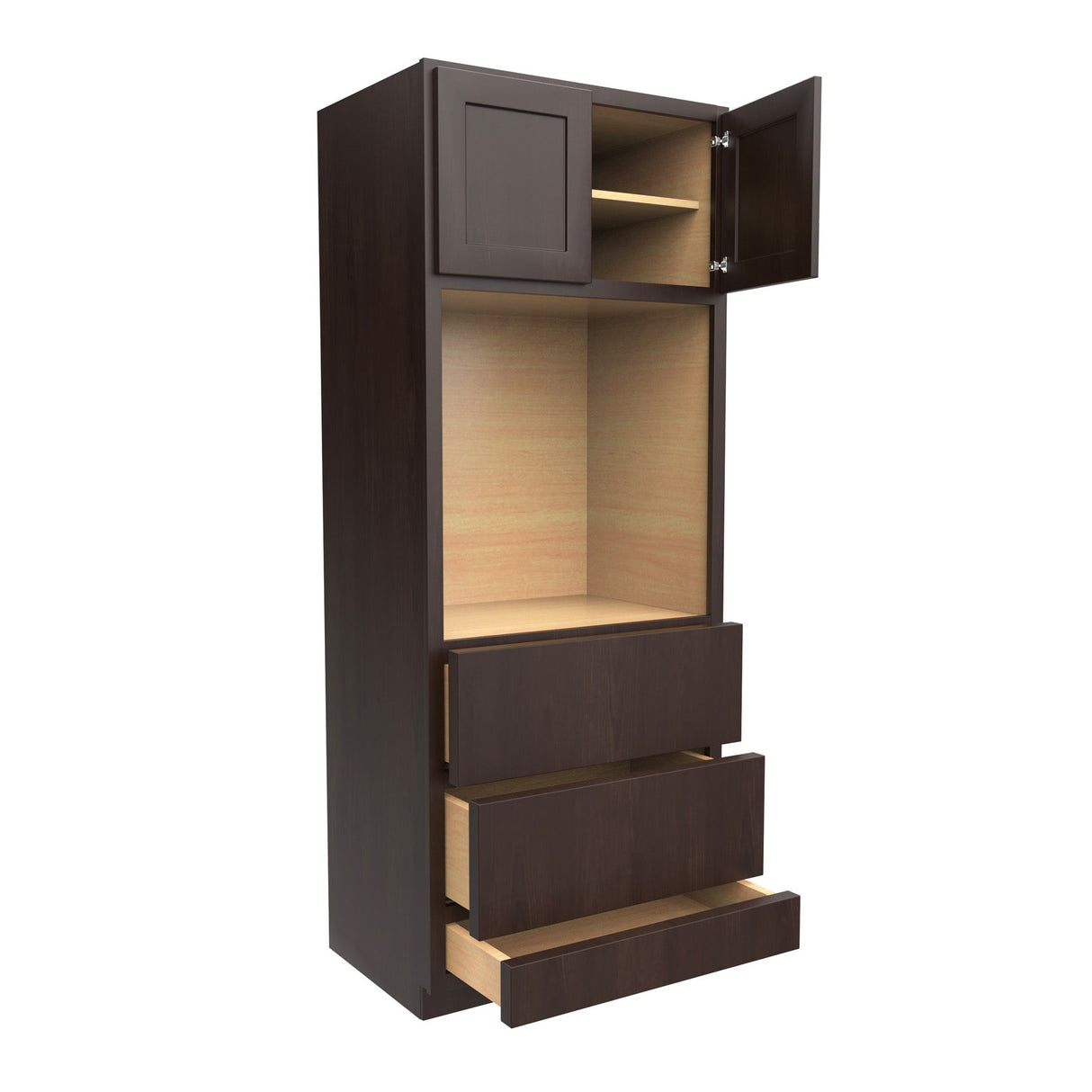 Luxor Espresso - Single Oven Cabinet | 30"W x 84"H x 24"D