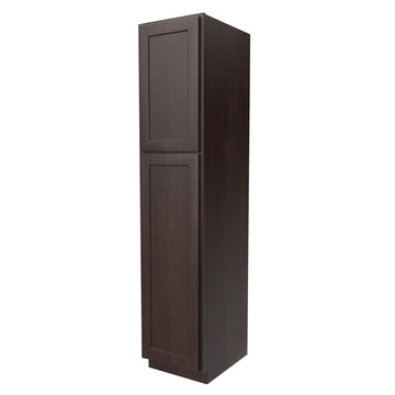 Utility Cabinet With Doors |18W x 84H x 24D| RTA Luxor Espresso