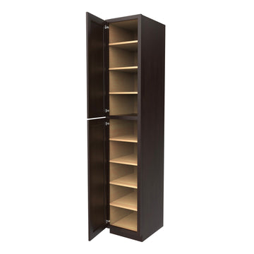 Utility Cabinet With Doors |18W x 96H x 24D| RTA Luxor Espresso