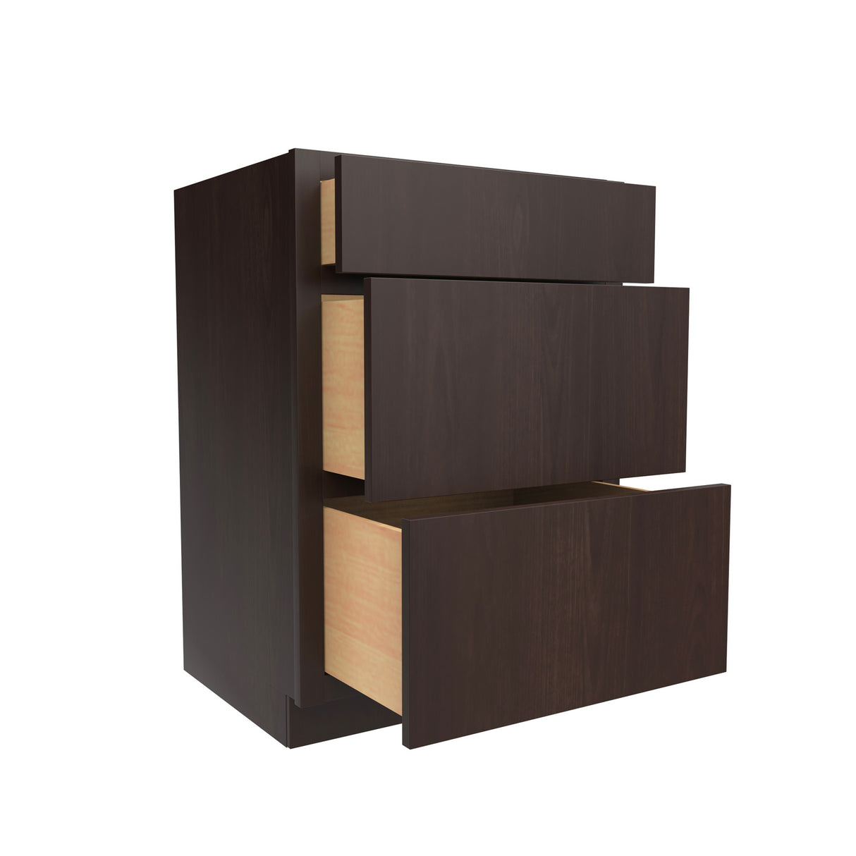 Luxor Espresso - 3 Drawer Vanity Cabinet | 24"W x 34.5"H x 21"D