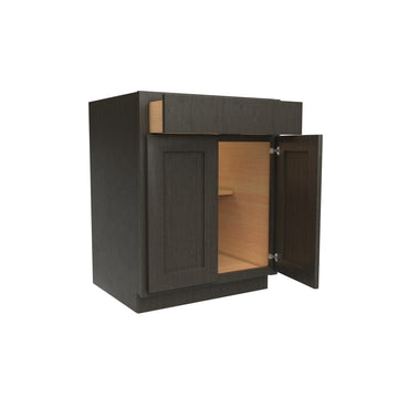 RTA Luxor Smoky Grey - Double Door Base Cabinet | 27