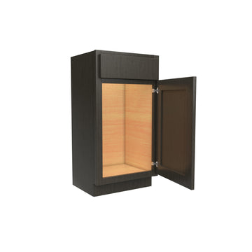 RTA Luxor Smoky Grey - Single Door Base Vanity Cabinet | 12"W x 34.5"H x 21"D