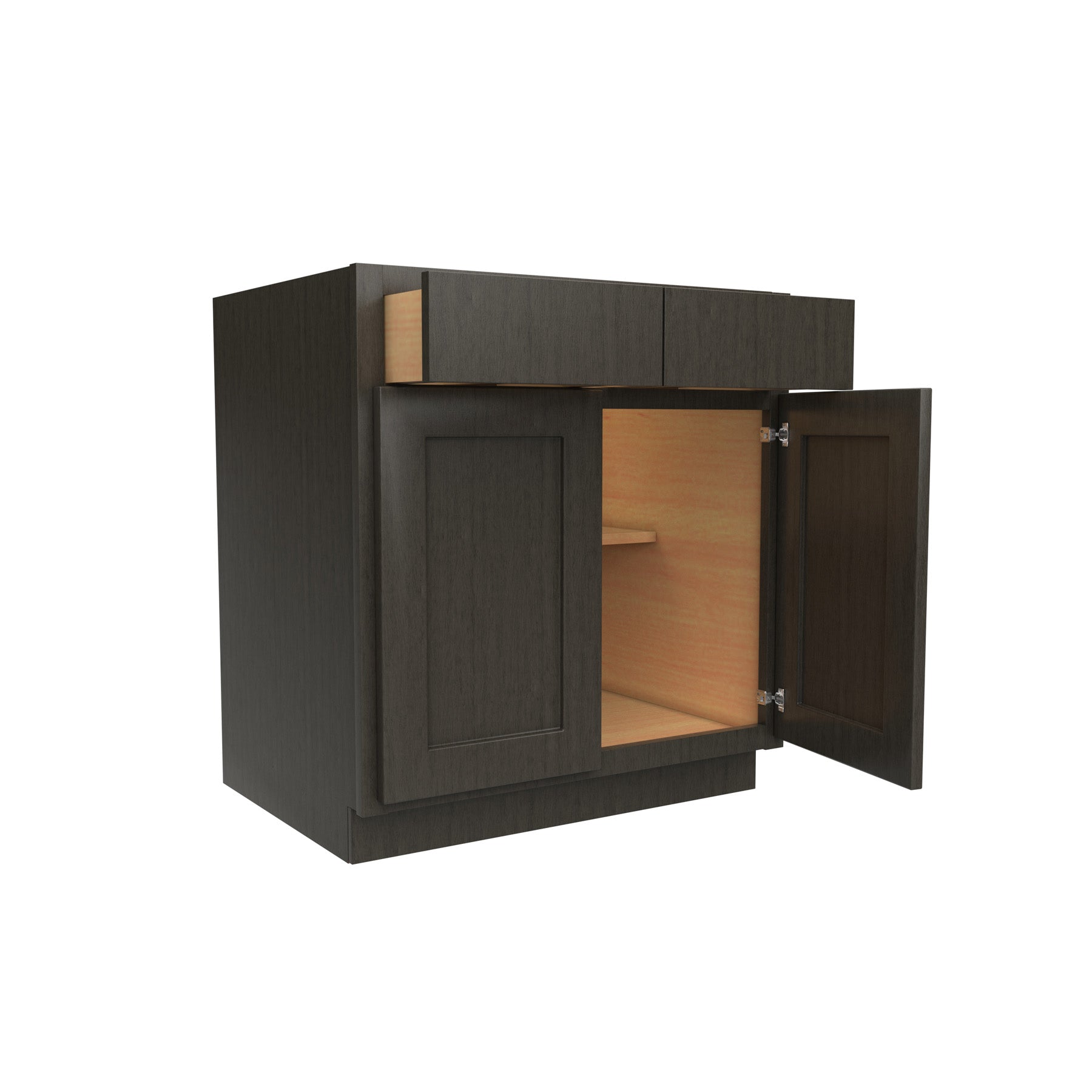 Luxor Smoky Grey - Double Door Base Cabinet | 30"W x 34.5"H x 24"D