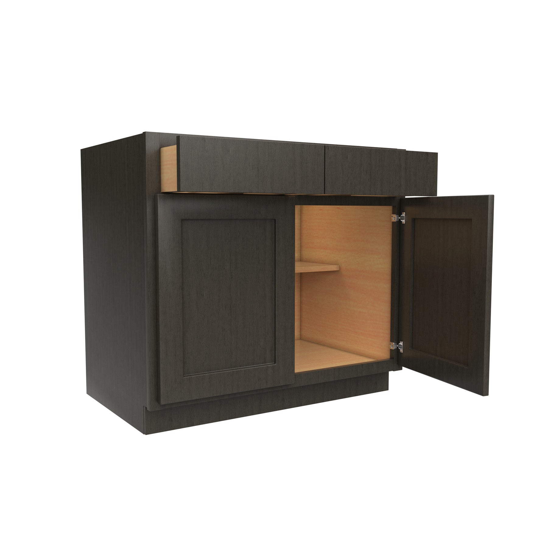 Luxor Smoky Grey - Double Door Base Cabinet | 36"W x 34.5"H x 24"D