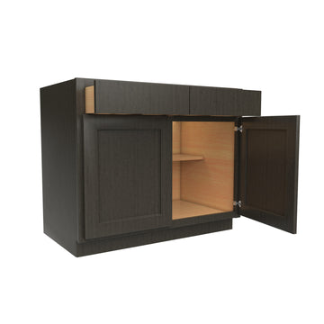 Luxor Smoky Grey - Double Door Base Cabinet | 39"W x 34.5"H x 24"D