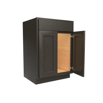 Luxor Smoky Grey - Double Door Vanity Sink Base Cabinet | 24