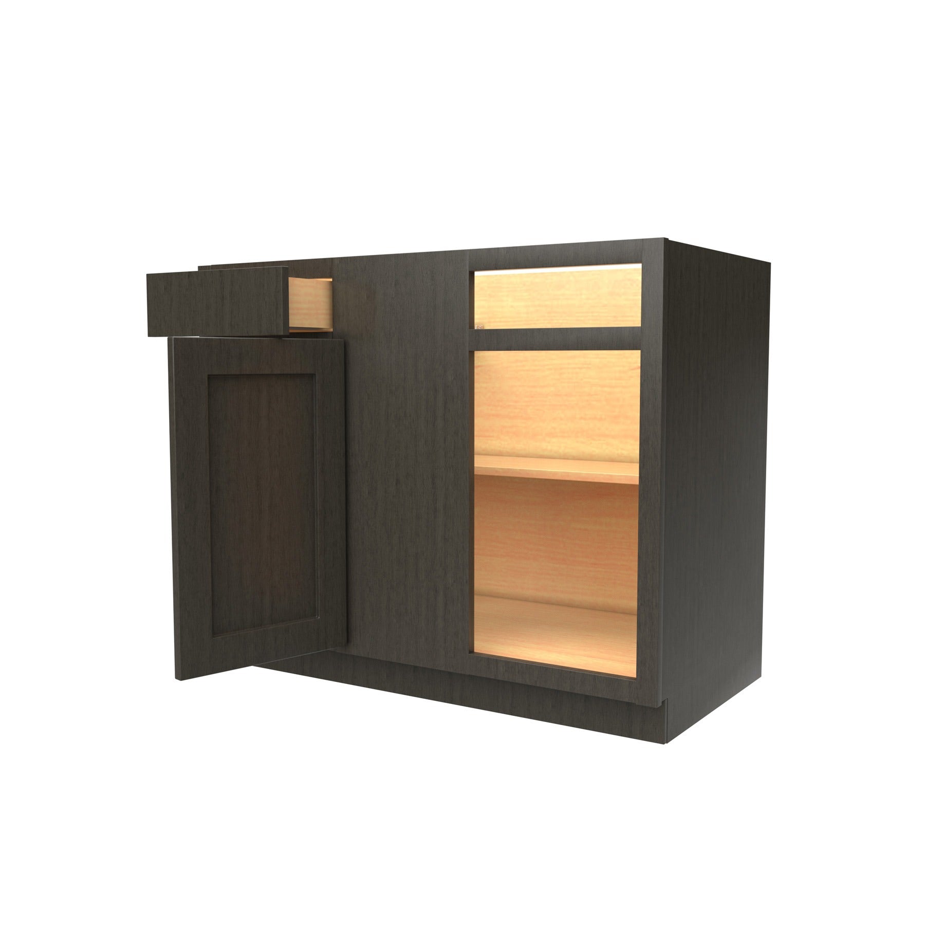Luxor Smoky Grey - Blind Base Cabinet | 42" W x 34.5"H x 24"D