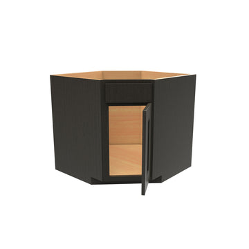 Luxor Espresso - Diagonal Corner Sink Base Cabinet | 36"W x 34"H x 24"D
