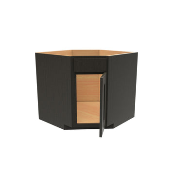 RTA Luxor Espresso - Diagonal Corner Sink Base Cabinet | 36"W x 34.5"H x 24"D