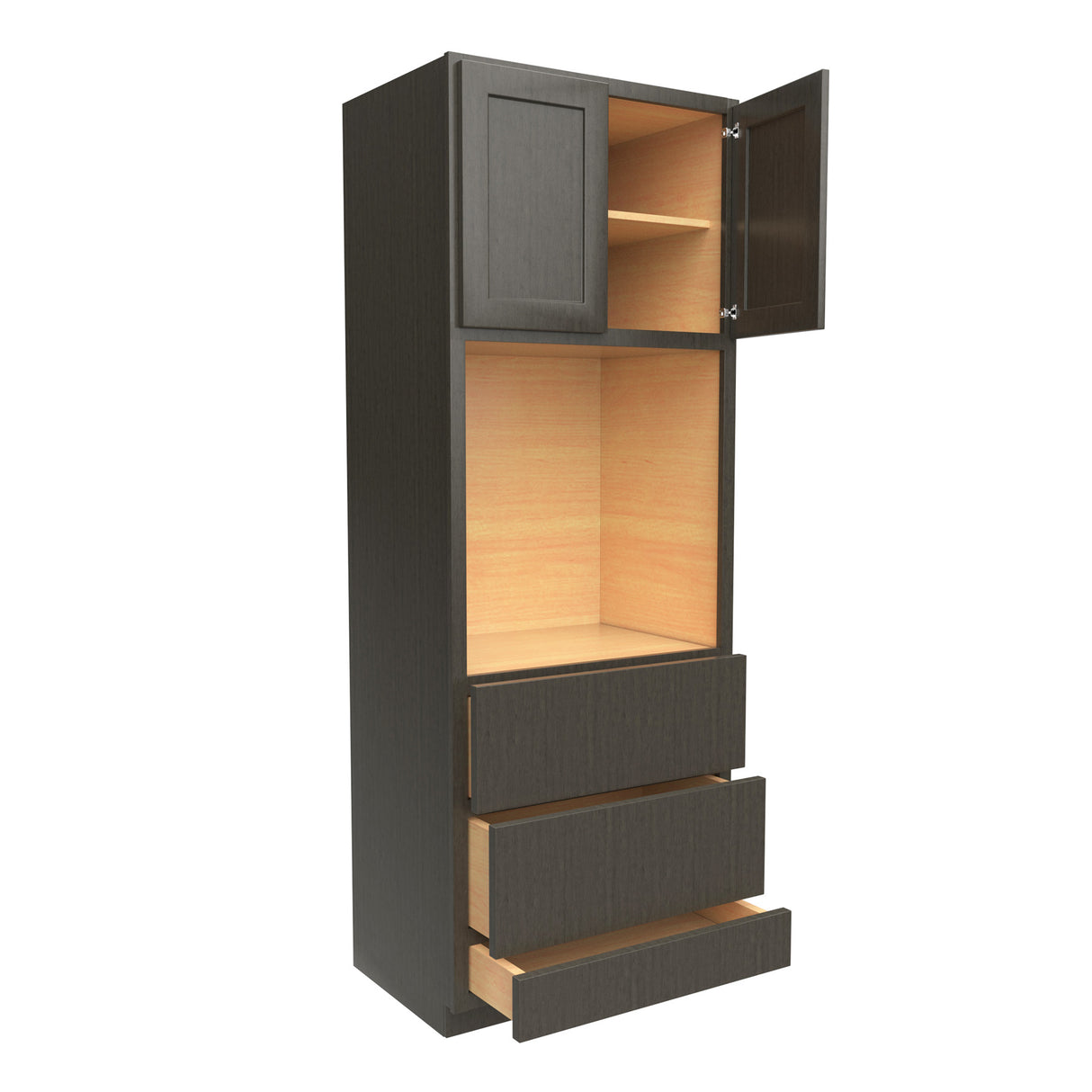 Single Oven Cabinet | 30W x 90H x 24D | RTA - Luxor Smoky Grey