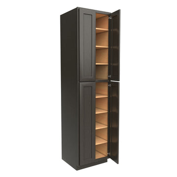 Luxor Smoky Grey - Double Door Utility Cabinet | 24"W x 96"H x 24"D