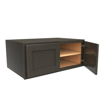 24 inch Deep Wall Cabinet | 36W x 15H x 24D | RTA - Luxor Smoky Grey