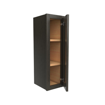 Single Door Wall Cabinet | 9W x 30H x 12D | RTA - Luxor Smoky Grey