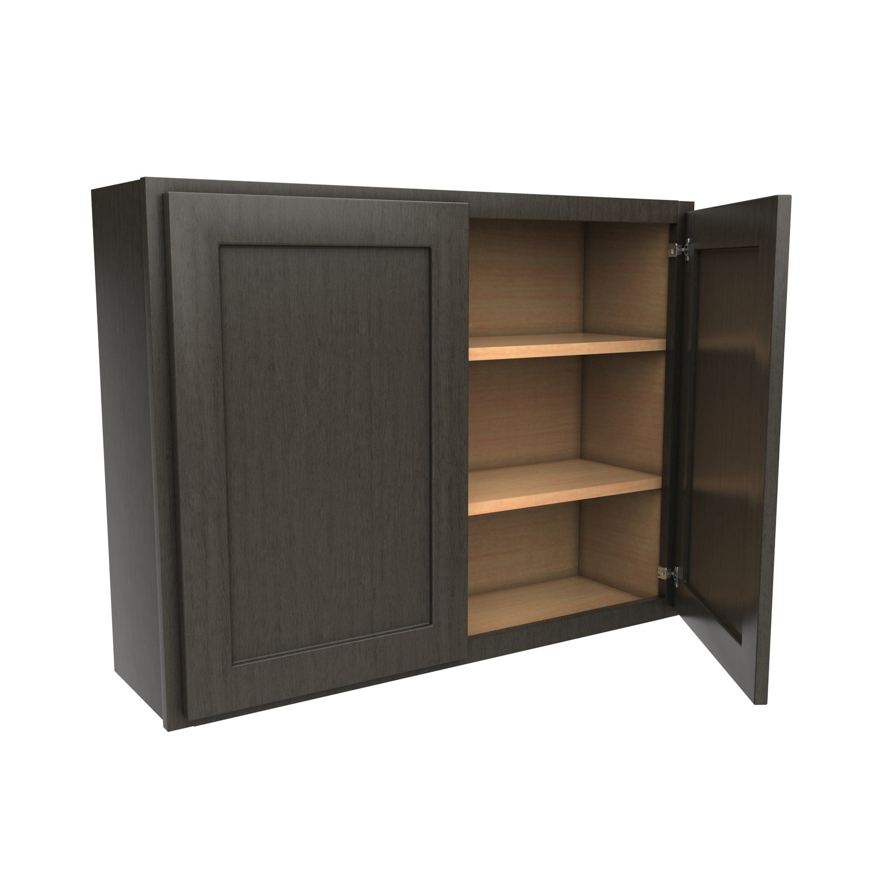 30 inch Wall Cabinet | 39W x 30H x 12D | RTA - Luxor Smoky Grey