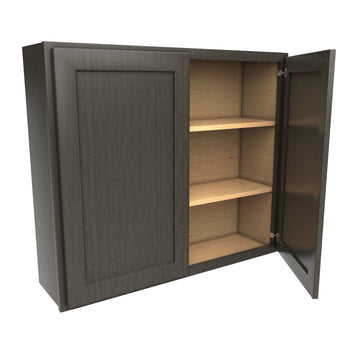 36 inch Wall Cabinet | 42W x 36H x 12D | RTA - Luxor Smoky Grey