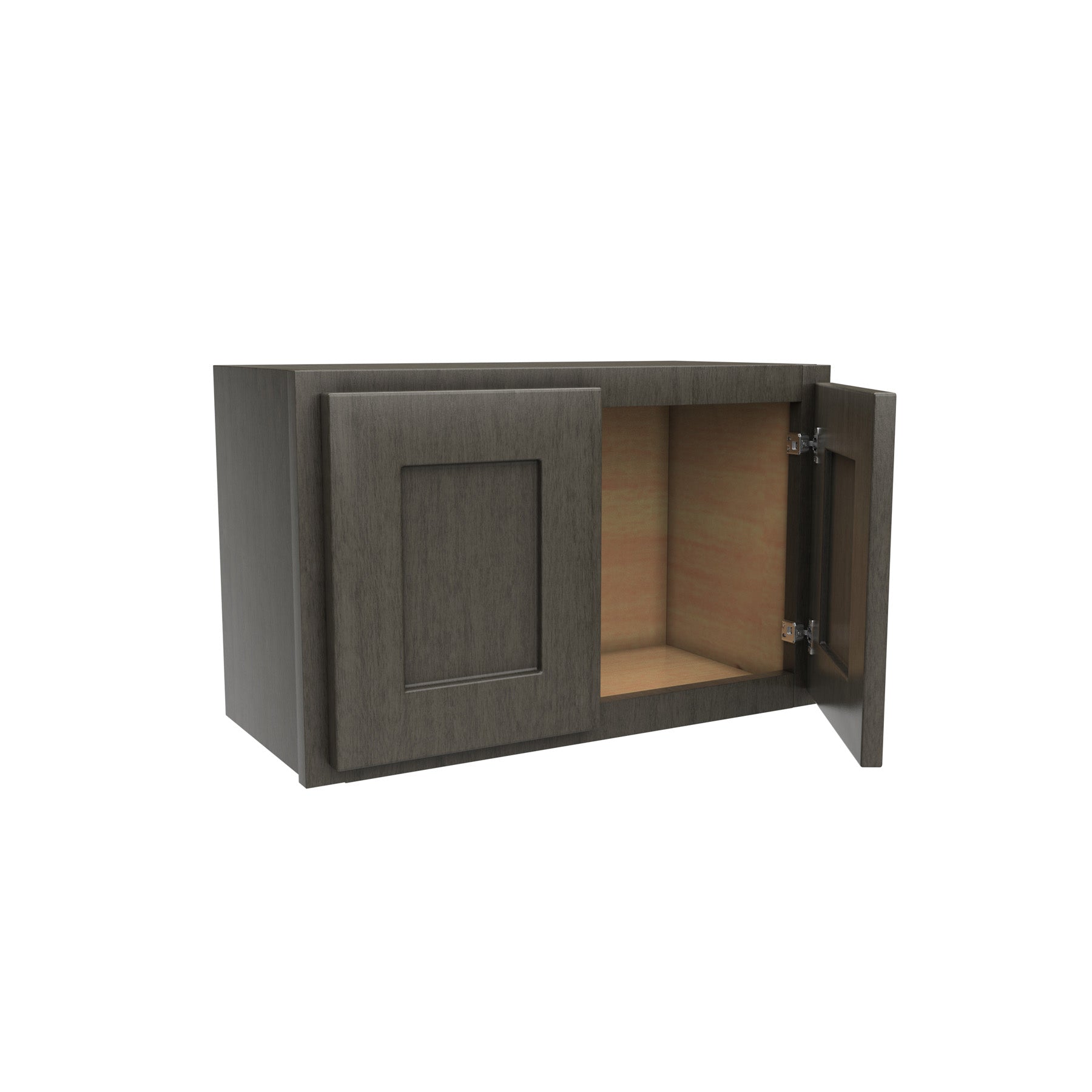 Luxor Smoky Grey - Double Door Wall Cabinet | 24"W x 15"H x 12"D