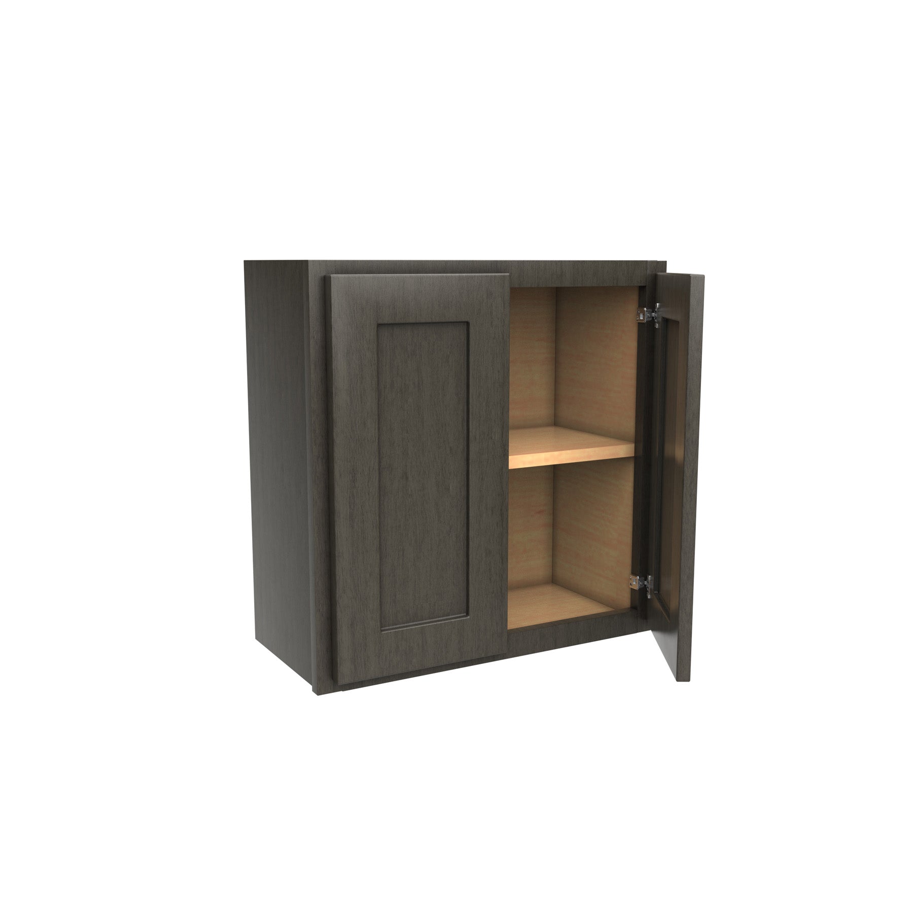24 inch Wall Cabinet | 24W x 24H x 12D | RTA - Luxor Smoky Grey